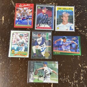 MLB Baseball In Person Autos 7 Card Lot Walt Weiss Jose Lima Albie Lopez Wallach